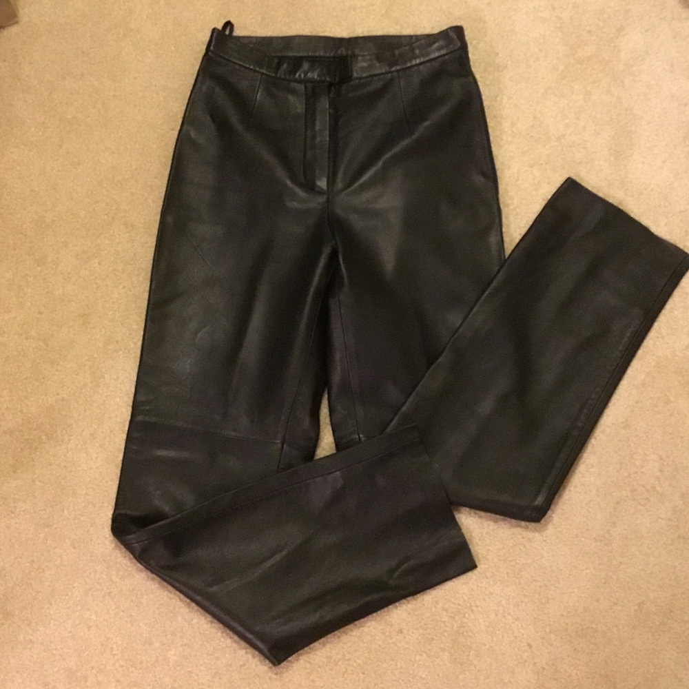 Vintage JLC New York, Black Genuine Leather Pant